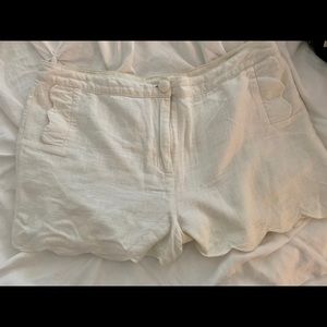 Scalloped linen shorts from Francesca’s